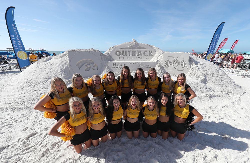 The Iowa Dance Team during the Outback Bowl Beach Day Sunday, December 30, 2018 at Clearwater Beach. (Brian Ray/hawkeyesports.com)