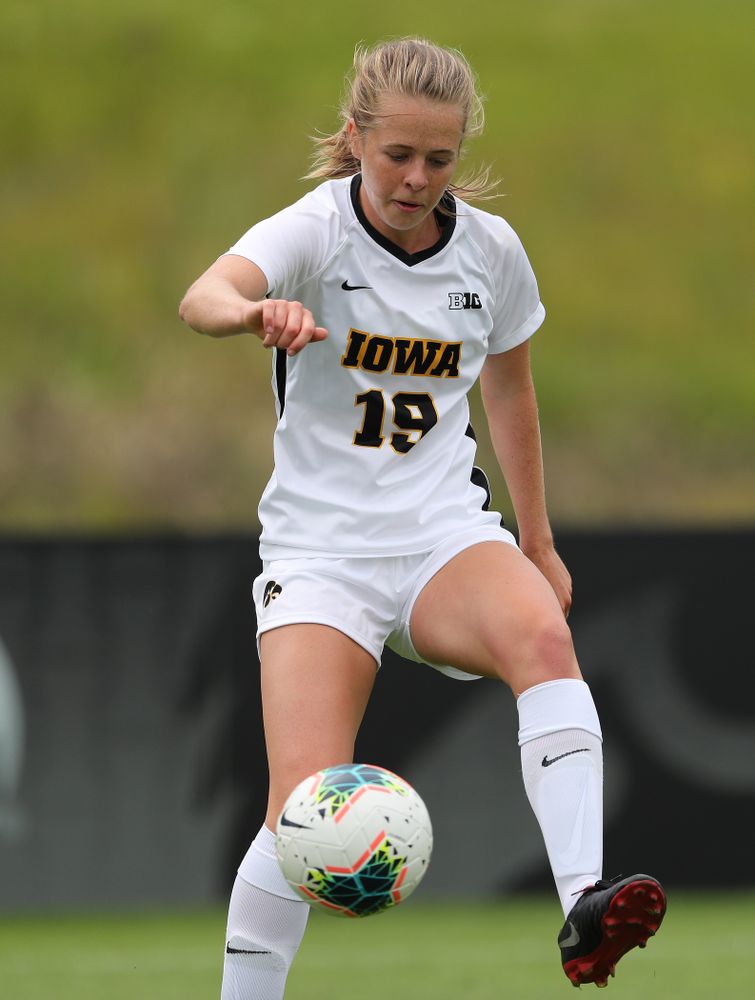 Iowa Hawkeyes forward Jenny Cape (19) during a 6-1 win over Northern Iowa Sunday, August 25, 2019 at the Iowa Soccer Complex. (Brian Ray/hawkeyesports.com)