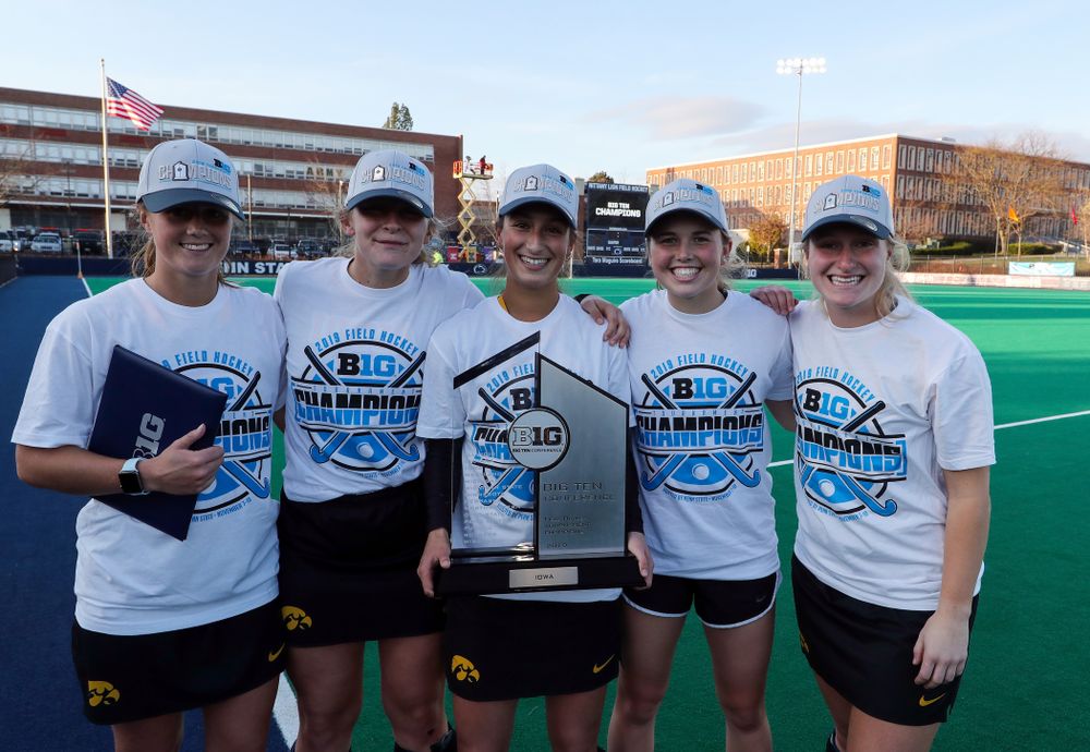 The Iowa Field Hockey Seniors following their game against Penn State in the 2019 Big Ten Field Hockey Tournament Championship Game Sunday, November 10, 2019 in State College. (Brian Ray/hawkeyesports.com)