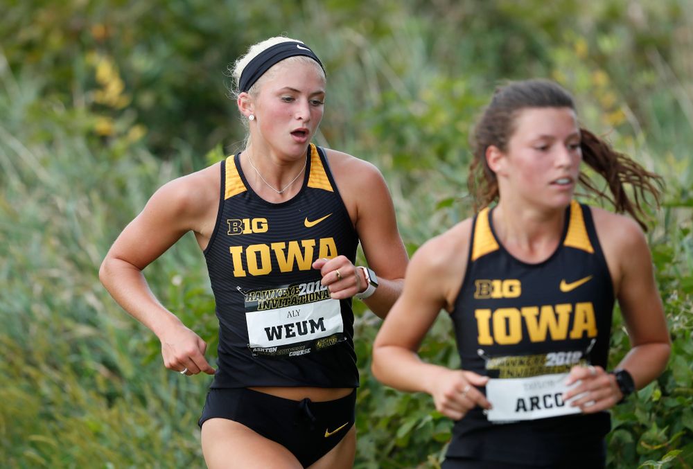 Aly Weum during the Hawkeye Invitational Friday, August 31, 2018 at the Ashton Cross Country Course.  (Brian Ray/hawkeyesports.com)