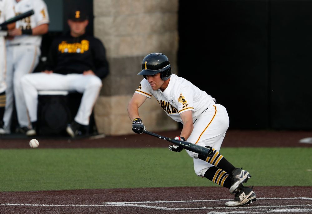 Iowa Hawkeyes outfielder Justin Jenkins (6) against the Penn State Nittany Lions  Thursday, May 17, 2018 at Duane Banks Field. (Brian Ray/hawkeyesports.com)
