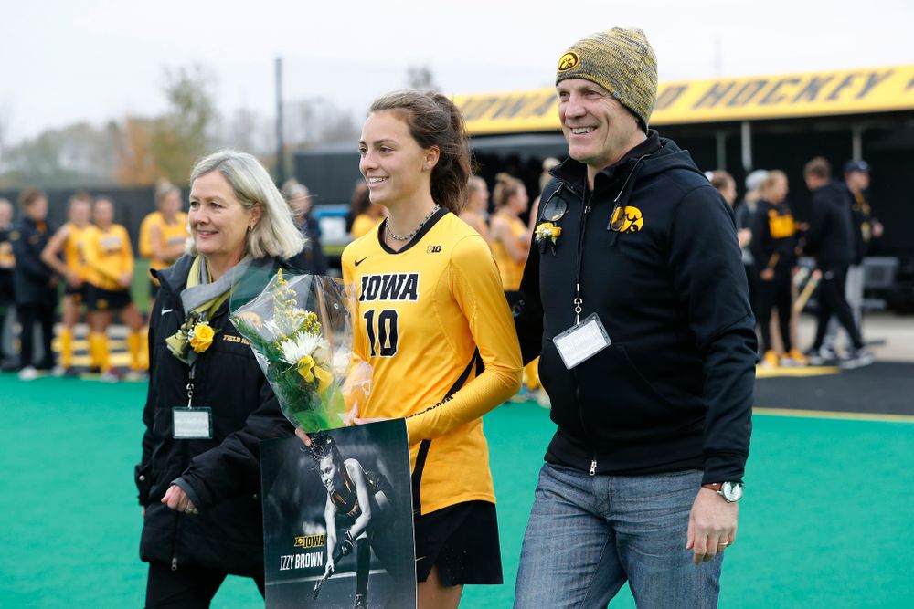 Iowa Hawkeyes Isabella Brown (10) during senior day before their game against Maryland Sunday, October 14, 2018 at Grant Field. (Brian Ray/hawkeyesports.com)