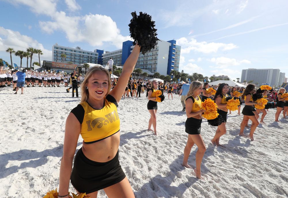 The Iowa Dance Team during the Outback Bowl Beach Day Sunday, December 30, 2018 at Clearwater Beach. (Brian Ray/hawkeyesports.com)