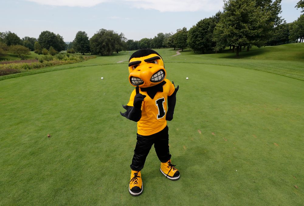 Herky at the 2018 Chris Street Memorial Golf Outing Monday, August 27, 2018 at Finkbine Golf Course. (Brian Ray/hawkeyesports.com)