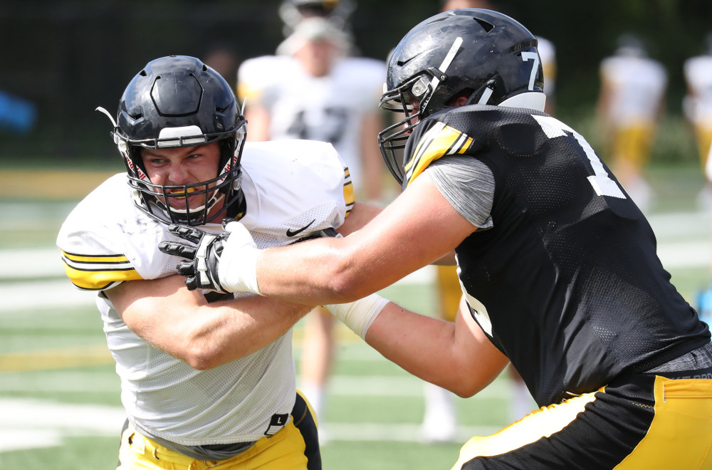 Iowa Hawkeyes linebacker Mike Timm (19)