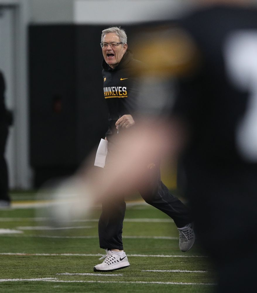 Iowa Hawkeyes head coach Kirk Ferentz during preparation for the 2019 Outback Bowl Tuesday, December 18, 2018 at the Hansen Football Performance Center. (Brian Ray/hawkeyesports.com)