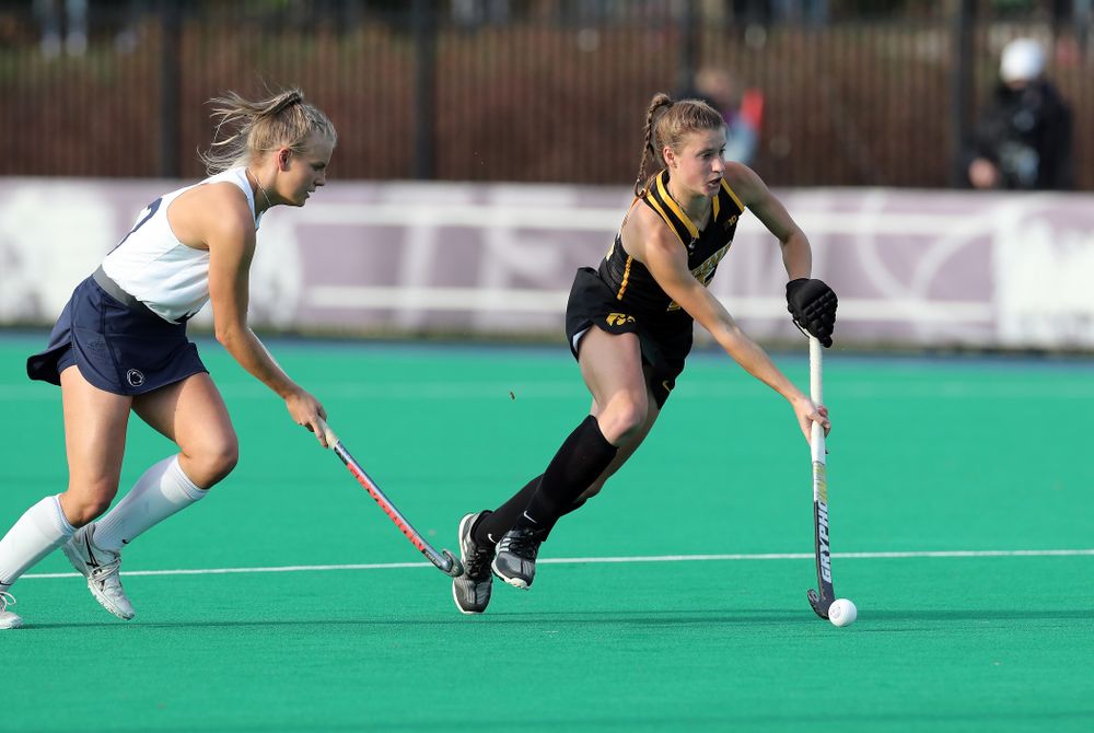 Iowa Hawkeyes Esme Gibson (15) against Penn State in the 2019 Big Ten Field Hockey Tournament Championship Game Sunday, November 10, 2019 in State College. (Brian Ray/hawkeyesports.com)