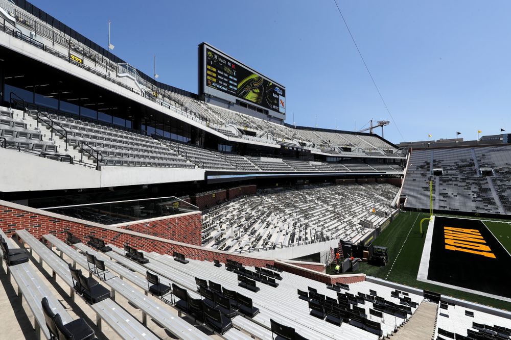 The new north end zone of Kinnick Stadium Friday, August 9, 2019. (Brian Ray/hawkeyesports.com)