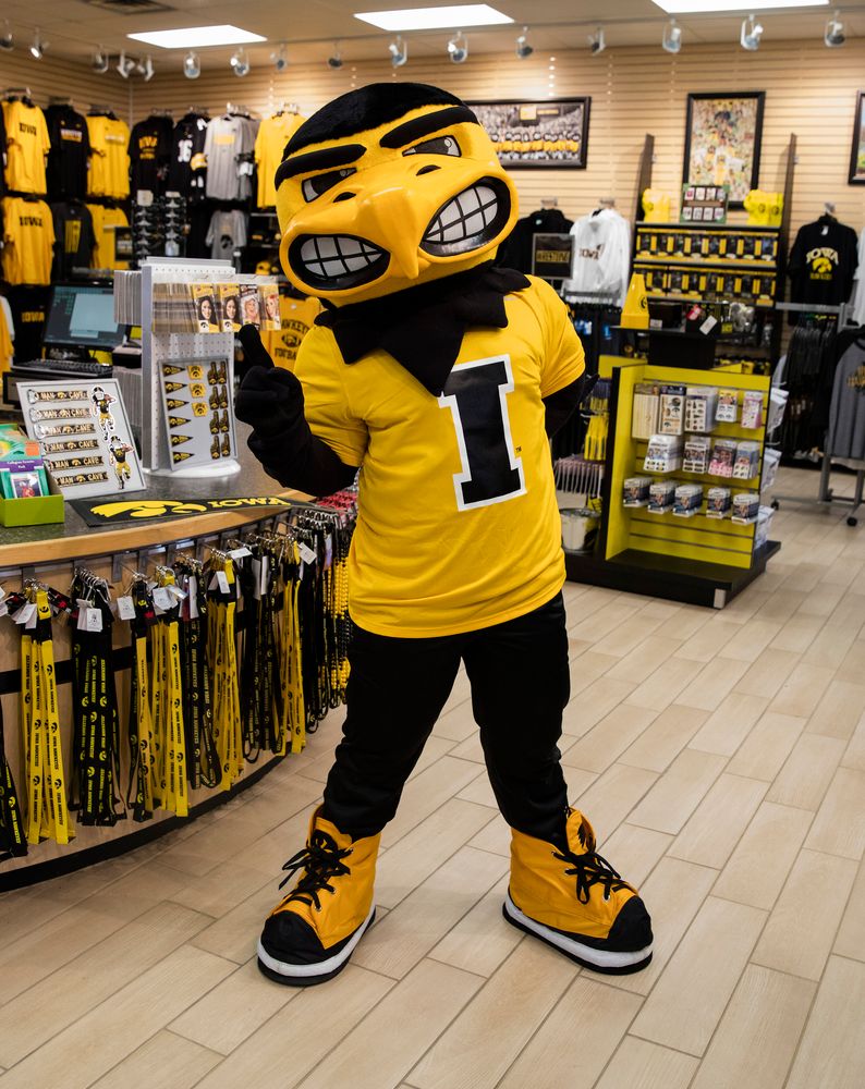 The Grand Opening of the new Hawkeye Fan Shop.