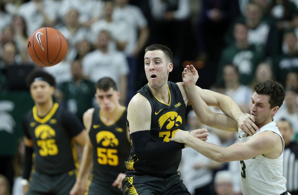 Iowa Hawkeyes guard Connor McCaffery (30) against Michigan State Tuesday, February 25, 2020 at the Breslin Center in East Lansing, MI. (Brian Ray/hawkeyesports.com)