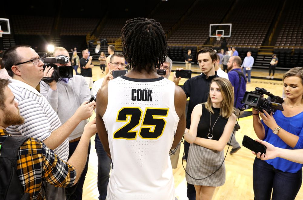 Iowa Hawkeyes forward Tyler Cook (25) during the team's annual media day Monday, October 8, 2018 at Carver-Hawkeye Arena. (Brian Ray/hawkeyesports.com)