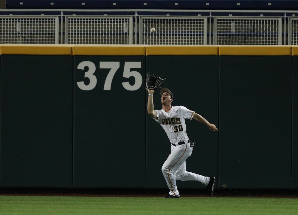 Iowa Hawkeyes Connor McCaffery (30) against the Minnesota Golden Gophers in the  Big Ten Baseball Tournament Friday, May 24, 2019 at TD Ameritrade Park in Omaha, Neb. (Brian Ray/hawkeyesports.com)
