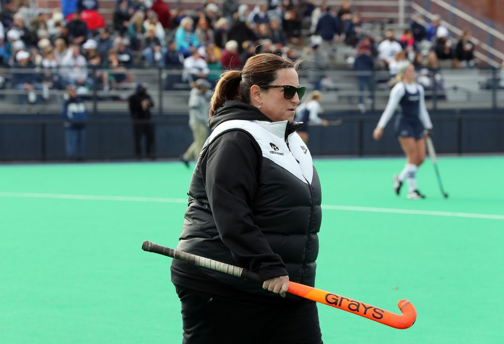 Iowa Hawkeyes head coach Lisa Cellucci against Penn State in the 2019 Big Ten Field Hockey Tournament Championship Game Sunday, November 10, 2019 in State College. (Brian Ray/hawkeyesports.com)