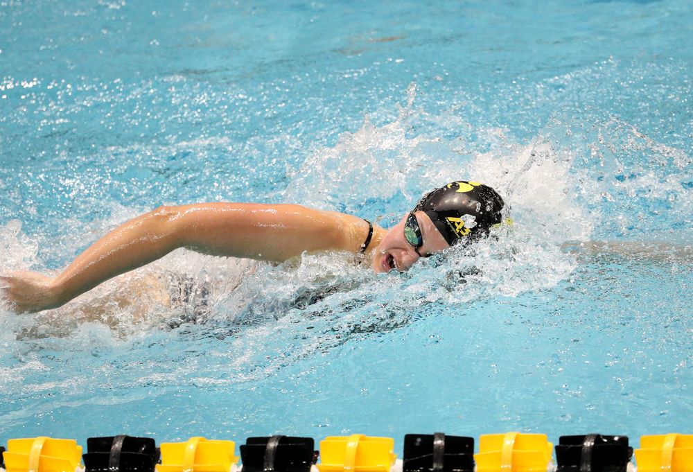 IowaÕs Lauren McDougall competes in the 200 yard freestyle against Notre Dame and Illinois Saturday, January 11, 2020 at the Campus Recreation and Wellness Center.  (Brian Ray/hawkeyesports.com)