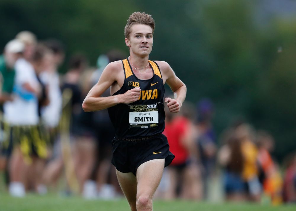Spencer Smith during the Hawkeye Invitational Friday, August 31, 2018 at the Ashton Cross Country Course.  (Brian Ray/hawkeyesports.com)