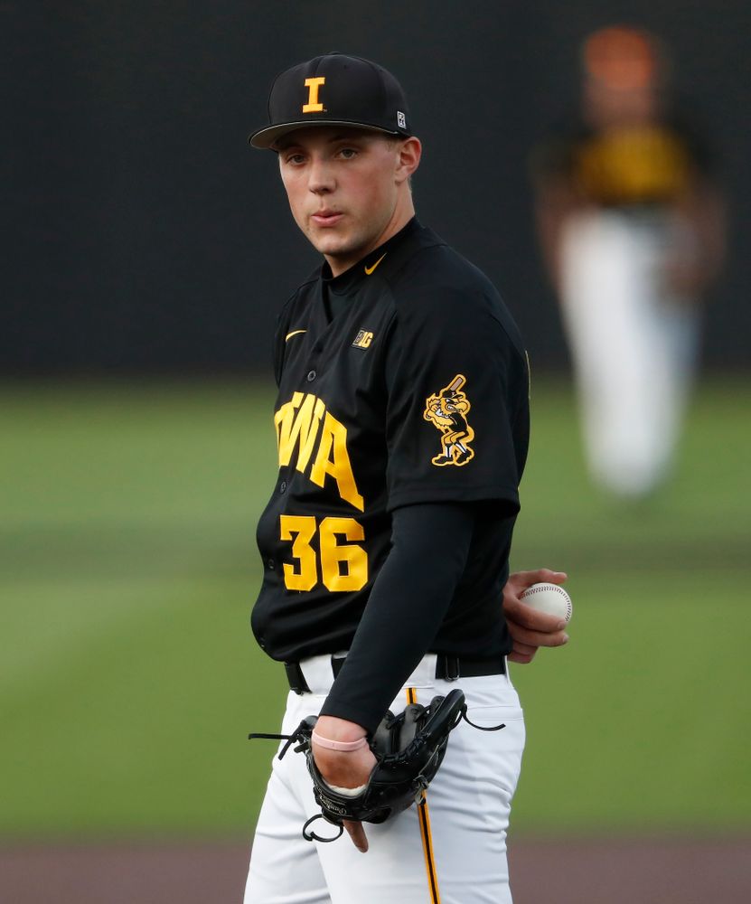 Jake McLaughlin against the Ontario Blue Jays Friday, September 21, 2018 at Duane Banks Field. (Brian Ray/hawkeyesports.com)