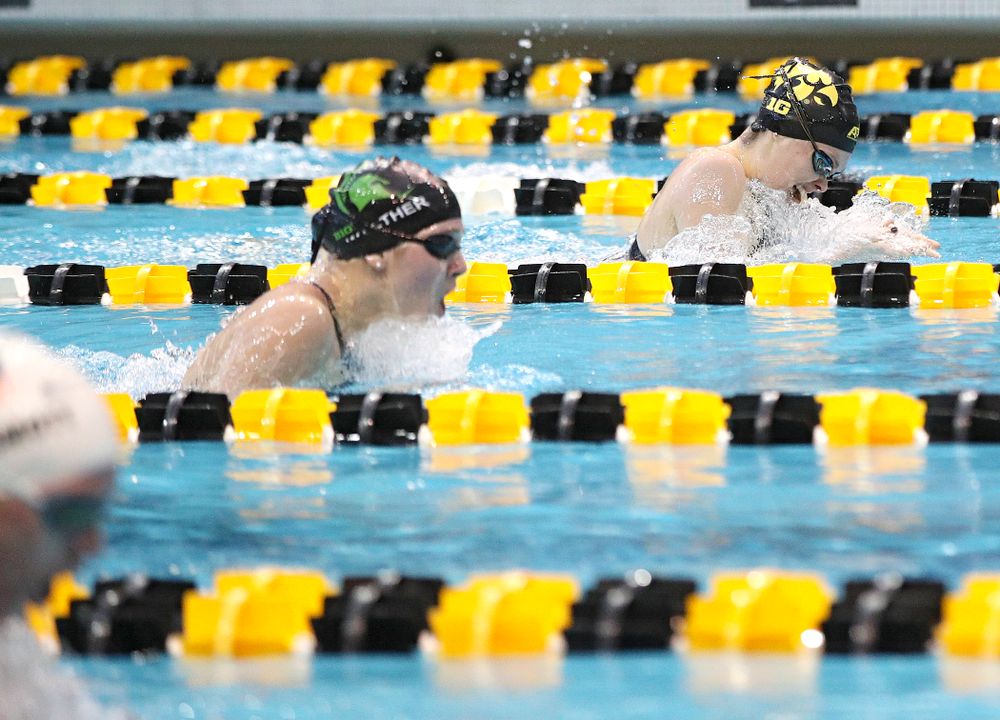 Iowa’s Lexi Horner swims the women’s 200 yard individual medley preliminary event during the 2020 Women’s Big Ten Swimming and Diving Championships at the Campus Recreation and Wellness Center in Iowa City on Thursday, February 20, 2020. (Stephen Mally/hawkeyesports.com)