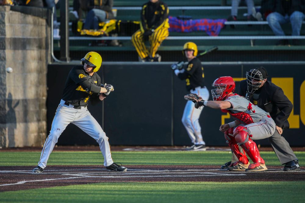 Iowa outfielder Ben Norman at the game vs. Bradley on Tuesday, March 26, 2019 at (place). (Lily Smith/hawkeyesports.com)
