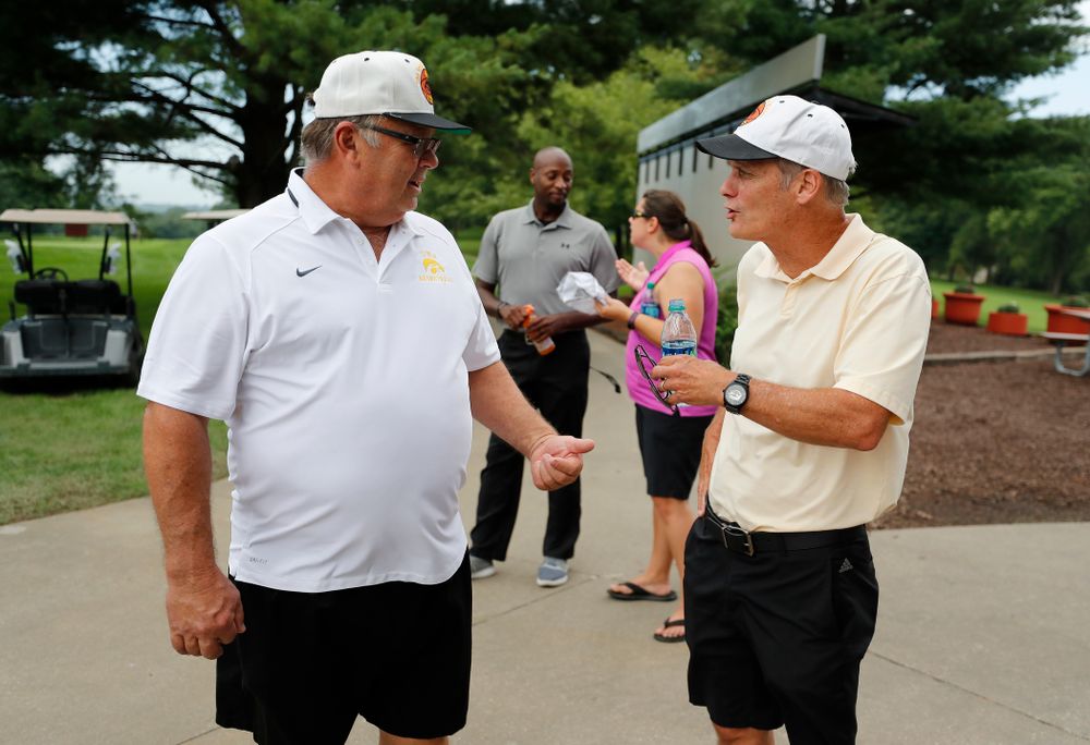 Mike Street and Gary Close during the 2018 Chris Street Memorial Golf Outing Monday, August 27, 2018 at Finkbine Golf Course. (Brian Ray/hawkeyesports.com)