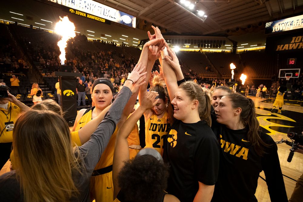 The Iowa Hawkeyes against the Michigan State Spartans Thursday, February 7, 2019 at Carver-Hawkeye Arena. (Brian Ray/hawkeyesports.com)
