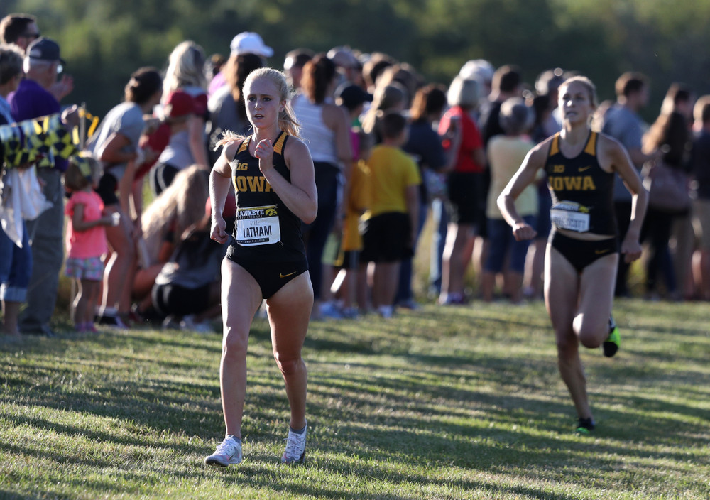 IowaÕs Kylie Latham runs in the 2019 Hawkeye Invitational Friday, September 6, 2019 at the Ashton Cross Country Course. (Brian Ray/hawkeyesports.com)