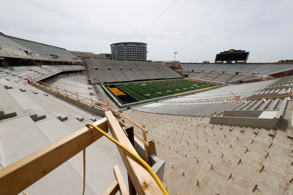 The view from the northwest corner of the club level of the north end zone Wednesday, June 6, 2018 at Kinnick Stadium. (Brian Ray/hawkeyesports.com)