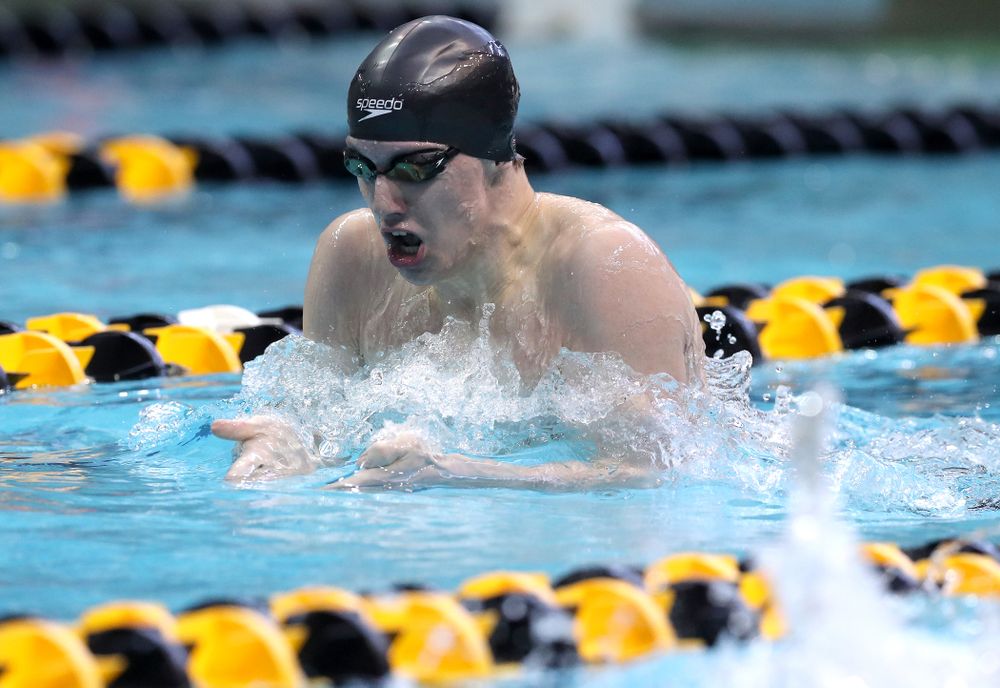 Iowa's Dolan Craine competes in the 400-yard IM on the third day at the 2019 Big Ten Swimming and Diving Championships Thursday, February 28, 2019 at the Campus Wellness and Recreation Center. (Brian Ray/hawkeyesports.com)