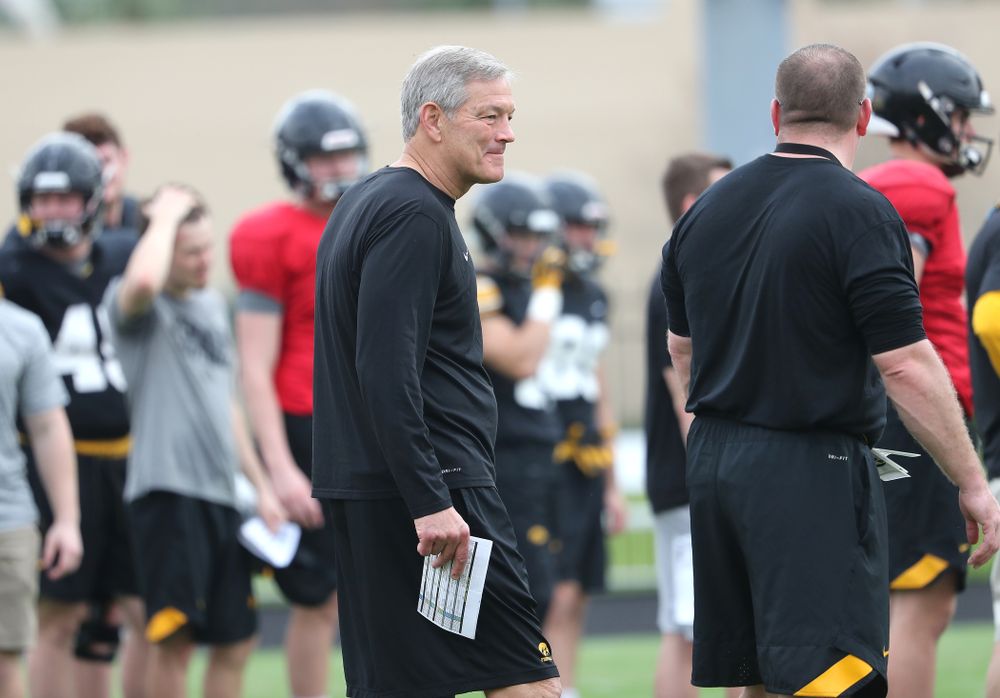 Iowa Hawkeyes head coach Kirk Ferentz as the team prepares for the Outback Bowl Saturday, December 29, 2018 at Tampa University. (Brian Ray/hawkeyesports.com)