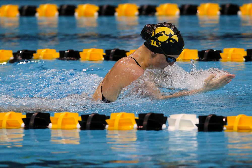 Iowa’s Christina Crane during Iowa swim and dive vs Minnesota on Saturday, October 26, 2019 at the Campus Wellness and Recreation Center. (Lily Smith/hawkeyesports.com)