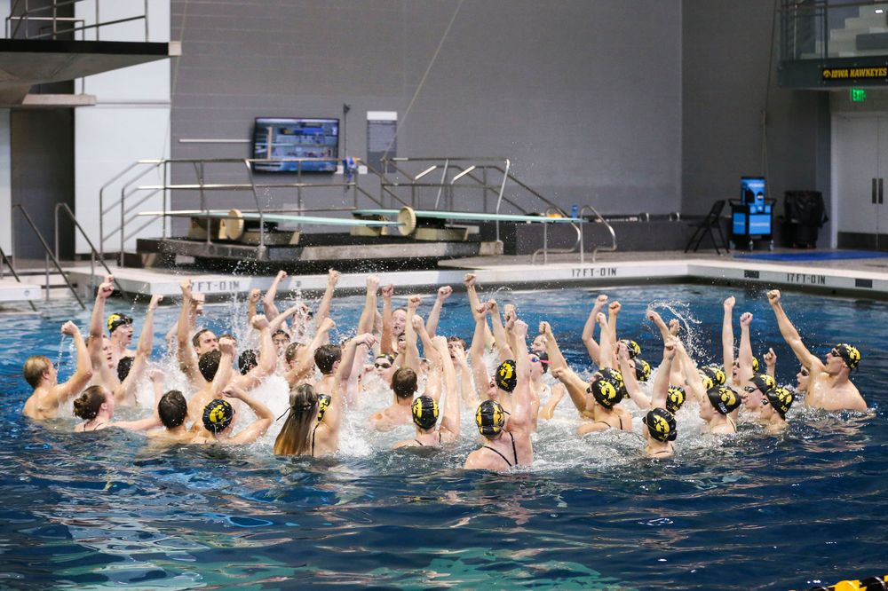 The Iowa Hawkeyes during Iowa swim and dive vs Minnesota on Saturday, October 26, 2019 at the Campus Wellness and Recreation Center. (Lily Smith/hawkeyesports.com)