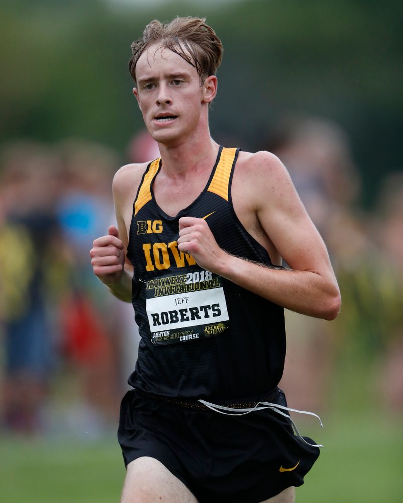 Jeff Roberts during the Hawkeye Invitational Friday, August 31, 2018 at the Ashton Cross Country Course.  (Brian Ray/hawkeyesports.com)