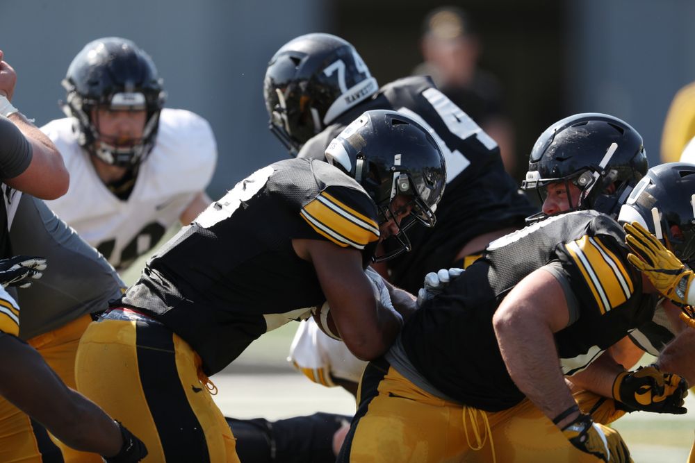 Iowa Hawkeyes running back Toren Young (28) during Fall Camp Practice No. 5 Tuesday, August 6, 2019 at the Ronald D. and Margaret L. Kenyon Football Practice Facility. (Brian Ray/hawkeyesports.com)
