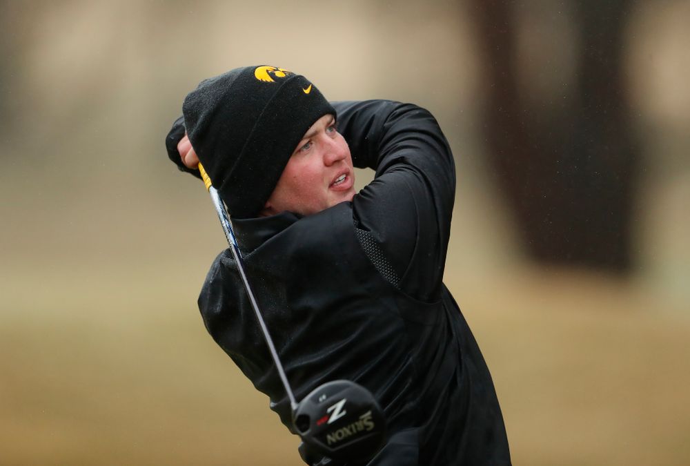 Iowa's Matthew Walker during day two of the 2018 Hawkeye Invitational Friday, April 13, 2018 at Finkbine Golf Course. (Brian Ray/hawkeyesports.com)