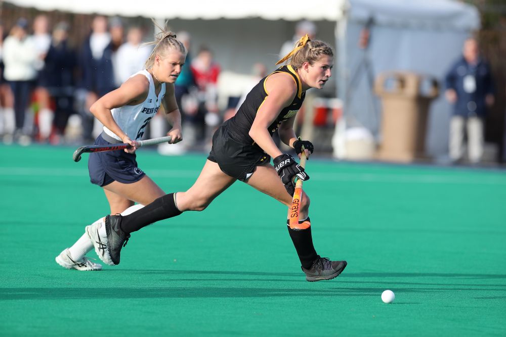 Iowa Hawkeyes Ellie Holley (7) against Penn State in the 2019 Big Ten Field Hockey Tournament Championship Game Sunday, November 10, 2019 in State College. (Brian Ray/hawkeyesports.com)