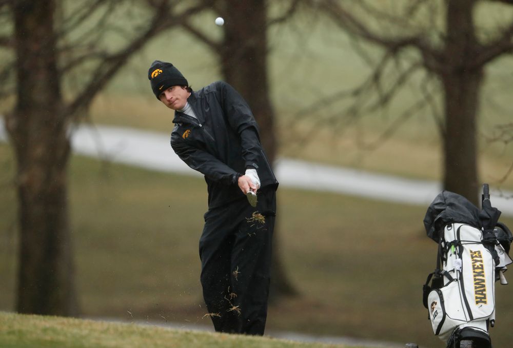 Iowa's Sam Meuret during day two of the 2018 Hawkeye Invitational Friday, April 13, 2018 at Finkbine Golf Course. (Brian Ray/hawkeyesports.com)