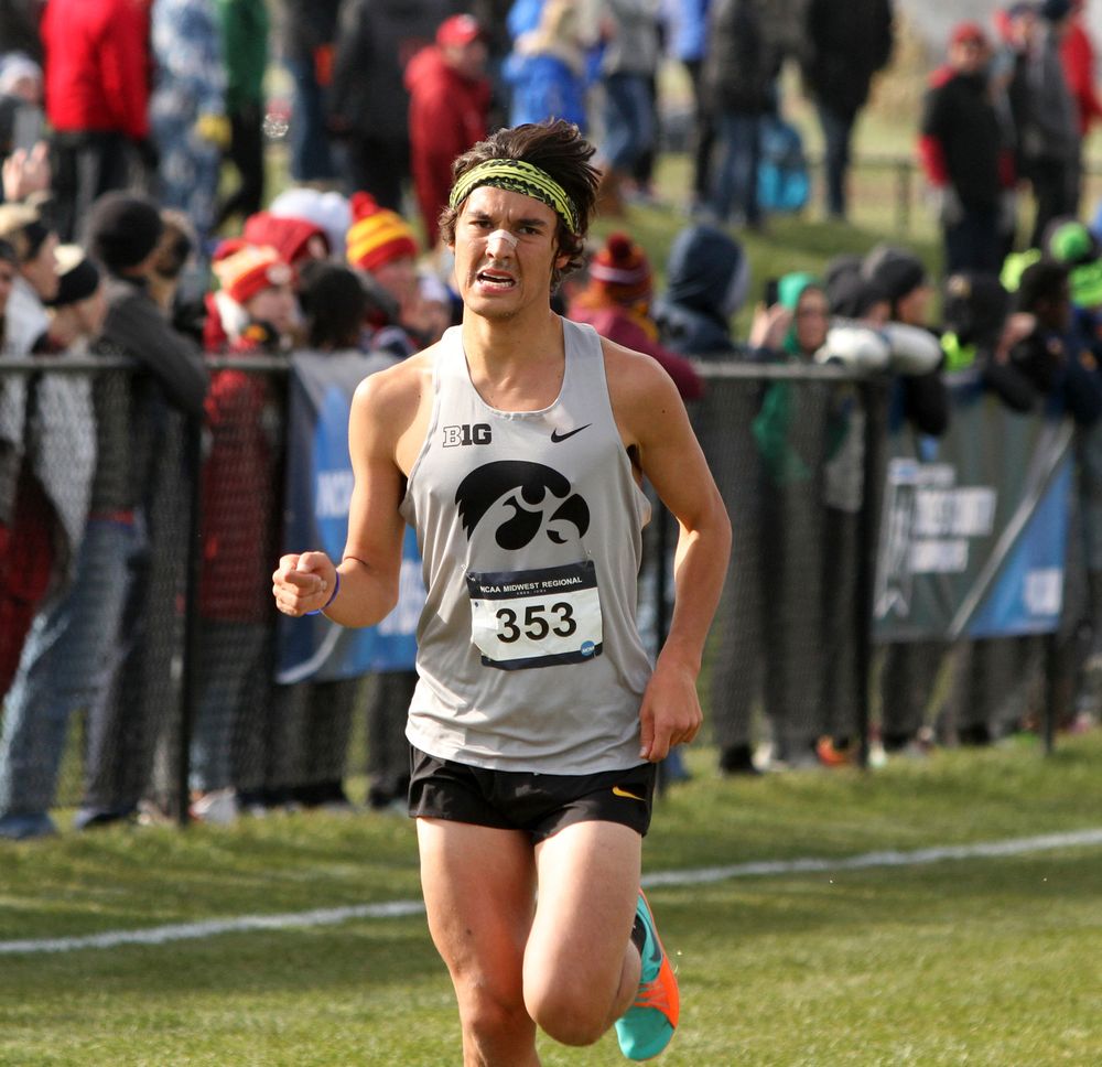 Dan Soto finishes the 10,000-meter race at the NCAA Regional. He now ranks third all-time in the race.