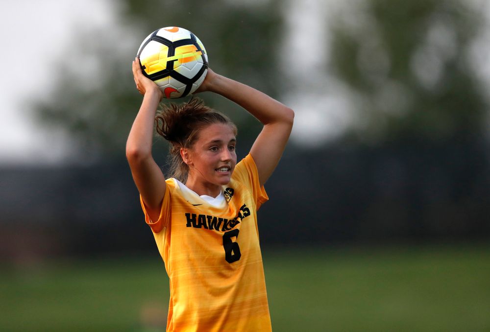 Iowa Hawkeyes Isabella Blackman (6) against the Missouri Tigers Friday, August 17, 2018 at the Iowa Soccer Complex. (Brian Ray/hawkeyesports.com)