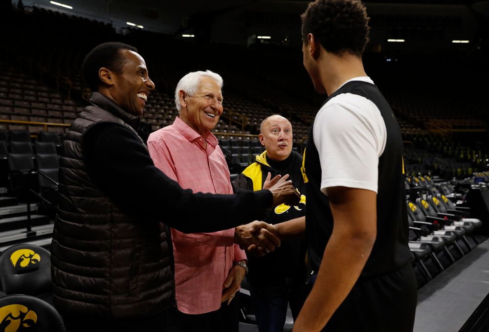 Lute Olson, Ronnie Lester, and Cordell Pemsil 