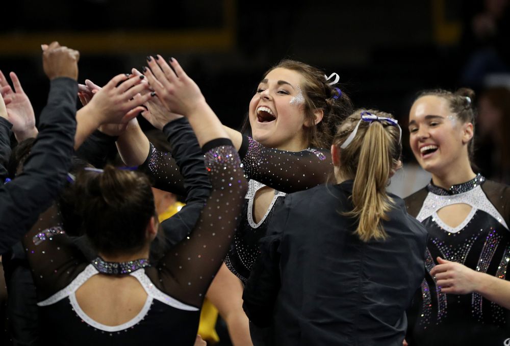 Iowa’s Erin Castle competes on the beam against Michigan State Saturday, February 1, 2020 at Carver-Hawkeye Arena. (Brian Ray/hawkeyesports.com)