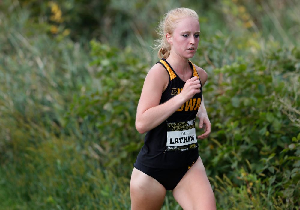 Kylie Latham during the Hawkeye Invitational Friday, August 31, 2018 at the Ashton Cross Country Course.  (Brian Ray/hawkeyesports.com)