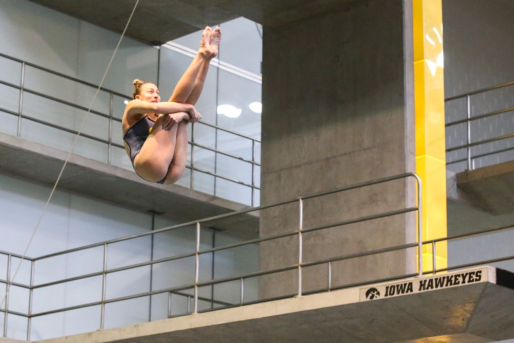 Sam Tamborski during Iowa women’s swimming and diving vs Rutgers on Friday, November 8, 2019 at the Campus Wellness and Recreation Center. (Lily Smith/hawkeyesports.com)