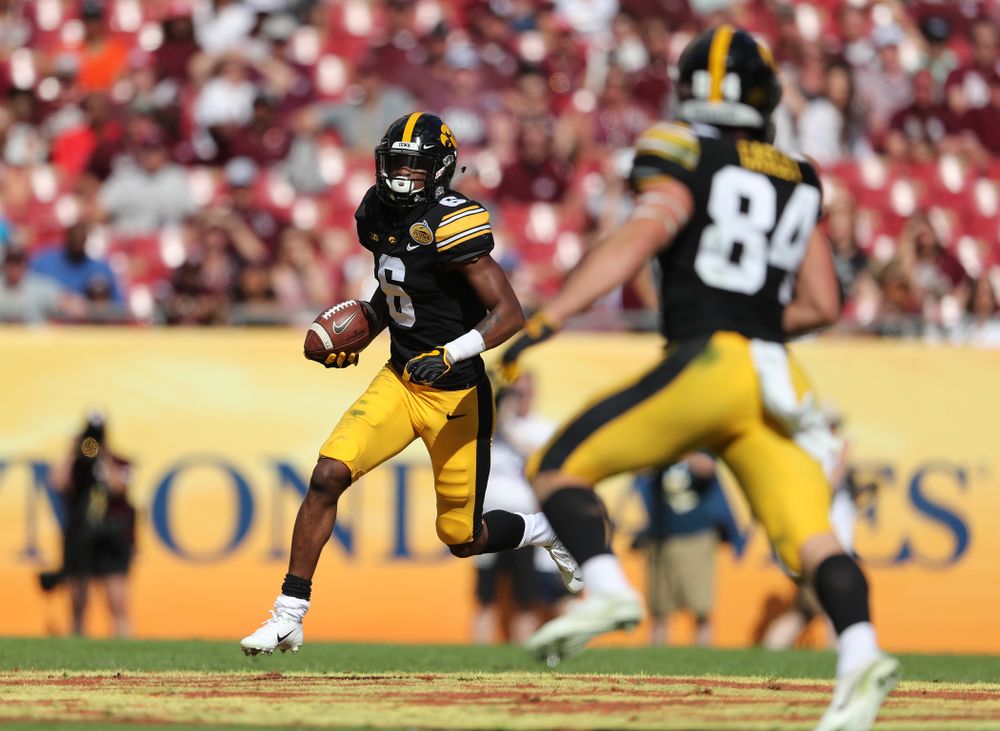 Iowa Hawkeyes wide receiver Ihmir Smith-Marsette (6) during their Outback Bowl Tuesday, January 1, 2019 at Raymond James Stadium in Tampa, FL. (Brian Ray/hawkeyesports.com)