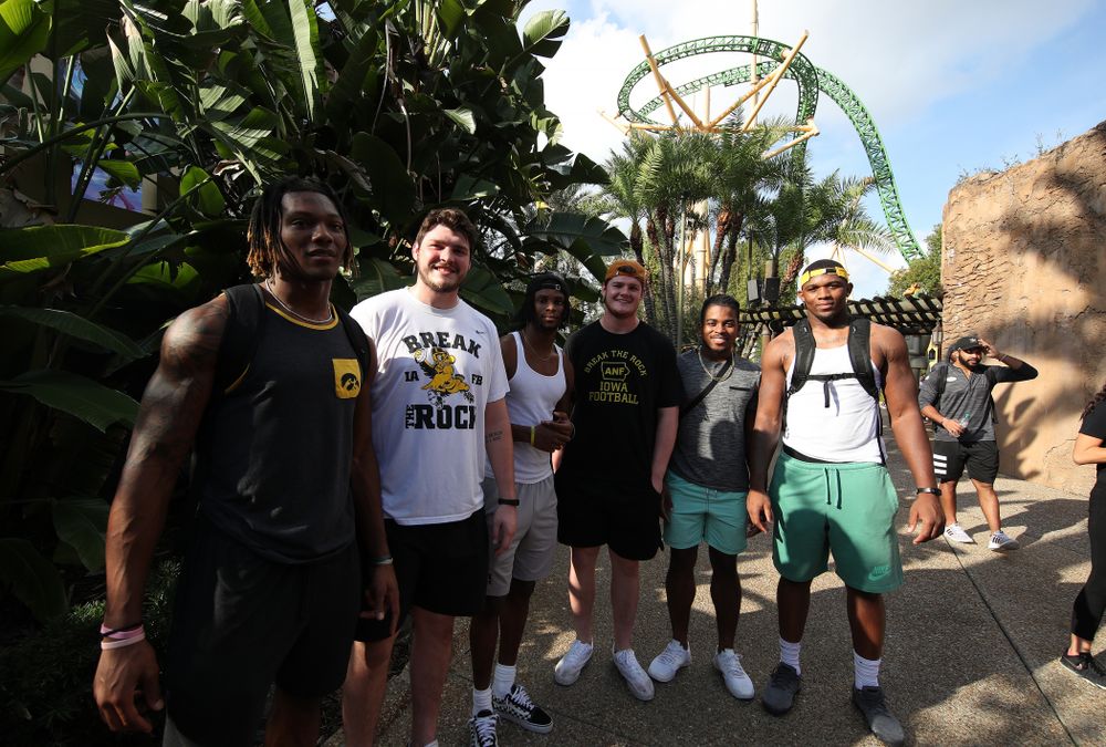 The Iowa Hawkeyes during an Outback Bowl team event Saturday, December 29, 2018 at Busch Gardens in Tampa, FL. (Brian Ray/hawkeyesports.com)