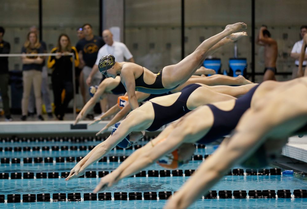 Iowa's Mekenna Scheitlin swims the 50 yard freestyle 