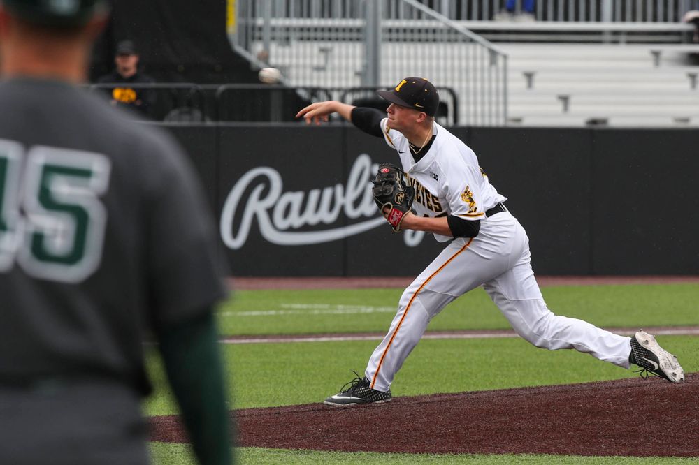 Iowa pitcher Trace Hoffman  during baseball vs Michigan State game 3 at Duane Banks Field on Sunday, May 12, 2019. (Lily Smith/hawkeyesports.com)