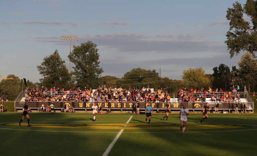 The Iowa Hawkeyes during a 2-1 victory over the Iowa State Cyclones Thursday, August 29, 2019 in the Iowa Corn Cy-Hawk series at the Iowa Soccer Complex. (Brian Ray/hawkeyesports.com)