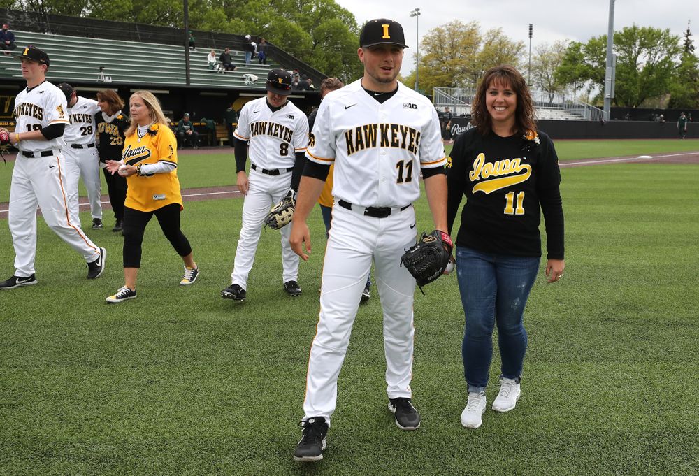 Iowa Hawkeyes Cole McDonald (11) before their game against Michigan State Sunday, May 12, 2019 at Duane Banks Field. (Brian Ray/hawkeyesports.com)