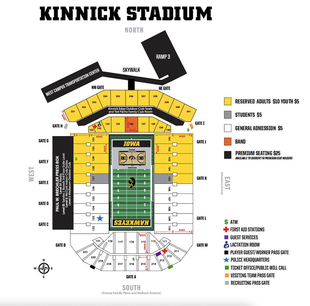 Crossover at Kinnick seating map