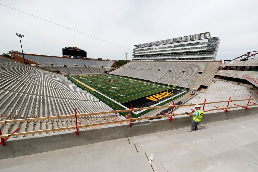 The view from the seating area of the northeast corner of the club level Wednesday, June 6, 2018 at Kinnick Stadium. (Brian Ray/hawkeyesports.com)