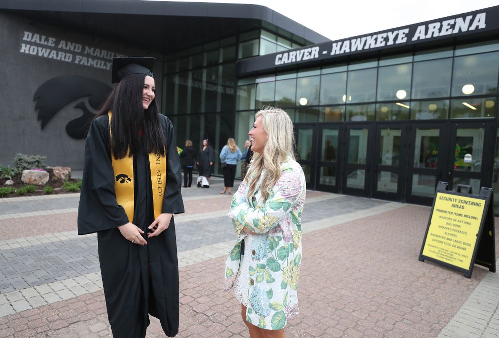 Iowa WomenÕs BasketballÕs Megan Gustafson during the Tippie College of Business spring commencement Saturday, May 11, 2019 at Carver-Hawkeye Arena. (Brian Ray/hawkeyesports.com)